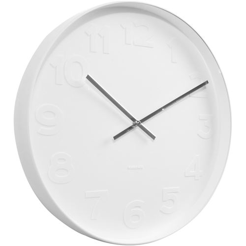 Karlsson KA4383 Horloge Mr White Chiffres Métal Poli