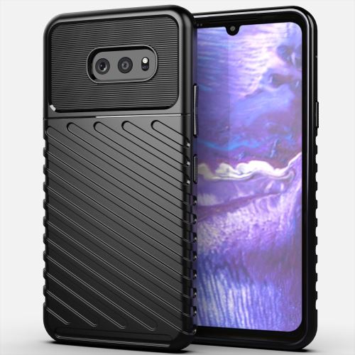 Coque en TPU sergé unique souple noir pour votre LG G8X ThinQ