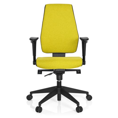 Chaise de bureau / Chaise pivotante PRO-TEC 500 tissu gris foncé/vert hjh OFFICE