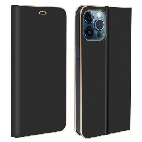 Avizar Housse pour iPhone 12 Pro Max Folio Intégral Porte-carte Support Vidéo Noir