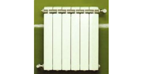 Chauffage central fonte aluminium 6 éléments blanc KLASS 350 Global référence 6xKLASS350B.