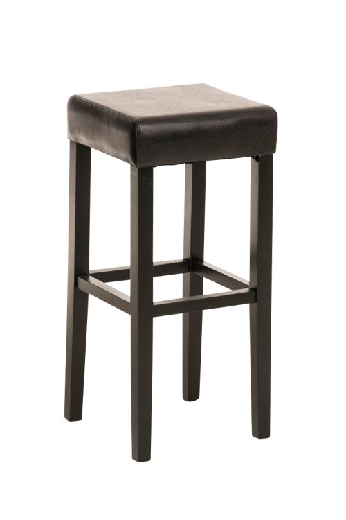Tabouret de bar Judy similicuir , Noir / Noir