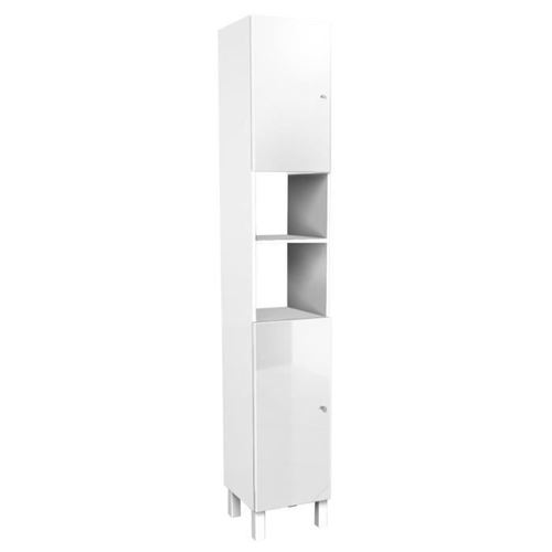 Corail Colonne De Salle De Bain L 30 Cm - Blanc Brillant
