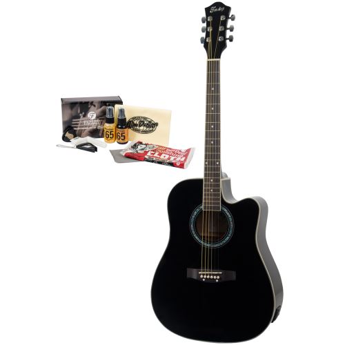 Fazley FE100CBK & GAFAZ1 guitare + kit d'entretien