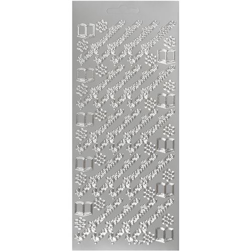 Creotime autocollants Confirmation 10 x 23 cm argent