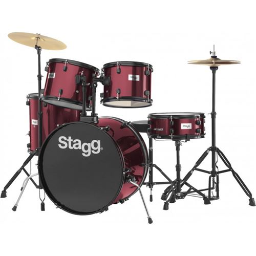 Stagg TIM122B WR batterie 5 fûts + hardware et cymbales