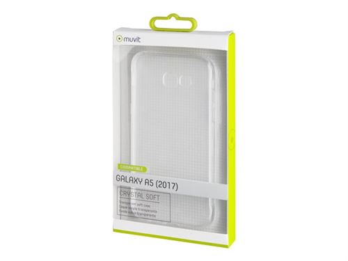 Muvit Crystal Soft - Achterzijde behuizing voor mobiele telefoon - transparant - voor Samsung Galaxy A5 (2017)