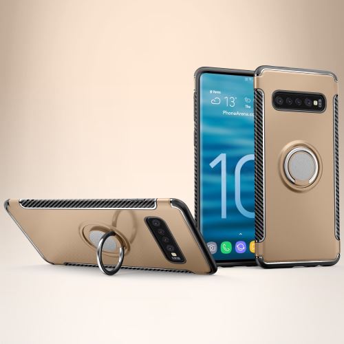 Coque en TPU armure porte-bague or pour votre Samsung Galaxy S10