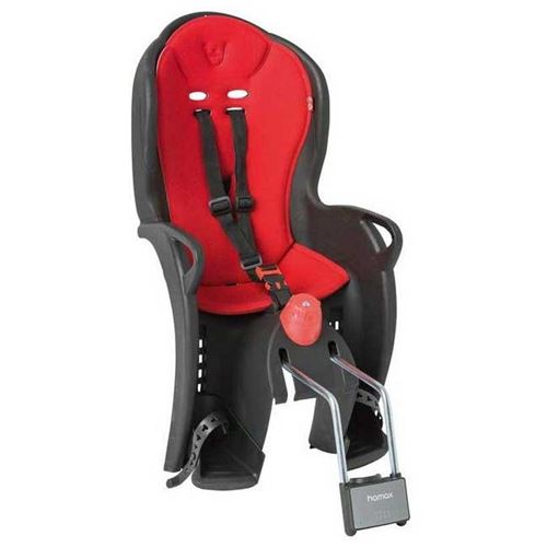 Hamax siege de bicyclette a l'arriere noir endormi avec coussin rouge