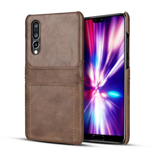 Etui en PU deux fentes pour cartes café pour votre Huawei P30