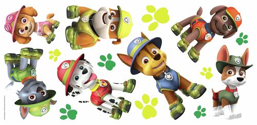 RoomMates stickers muraux Paw Patrol Patrol Jungle vinyl 15 pièces