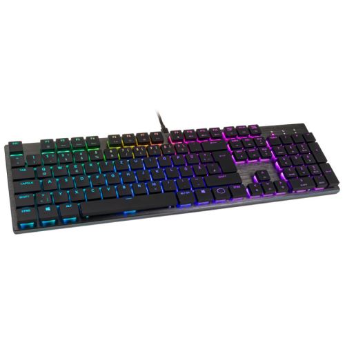 cooler master cooler master sk650 low profile gaming tastatur, rgb, mx-red - a noir