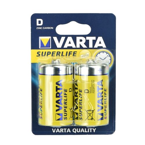 Piles zinc carbon varta r20 (type d) 2 pcs superlife