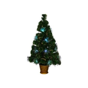 Sapin De Noel Artificiel Fibre Optique Los Angeles 33 Led 80 Branches 90 Cm Achat Prix Fnac