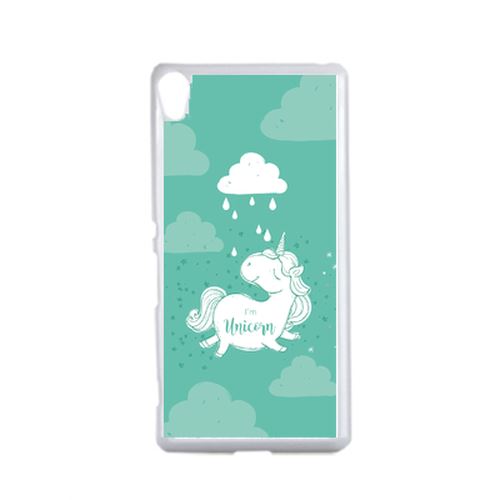 Coque Unicorne Nuage Fond Mint Compatible Sony Xperia Xa Transparent