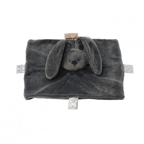 Doudou plat anthracite lapidou - nattou