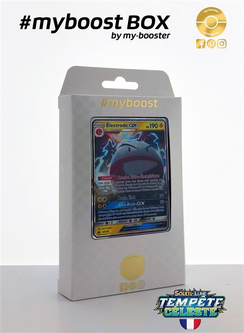 Coffret #myboost Electrode GX 48/168 - Soleil et Lune 7 Tempete Celeste - 10 cartes Pokemon francaises