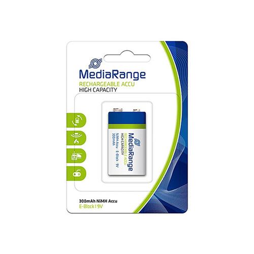 Media Range MRBAT124 Batterie rechargeable Chrome 9V