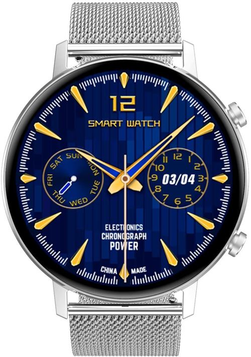Montre Connectée CHRONUS pour Homme Femmes Enfant Sport Suivi d'activité Fonction pour iPhone Android-Argent
