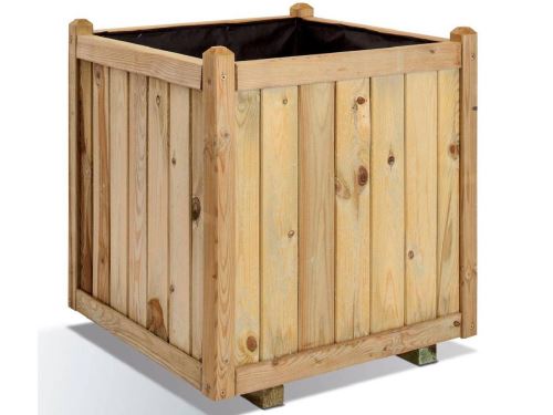 Jardinière bois carrée Vendôme 135L Jardipolys