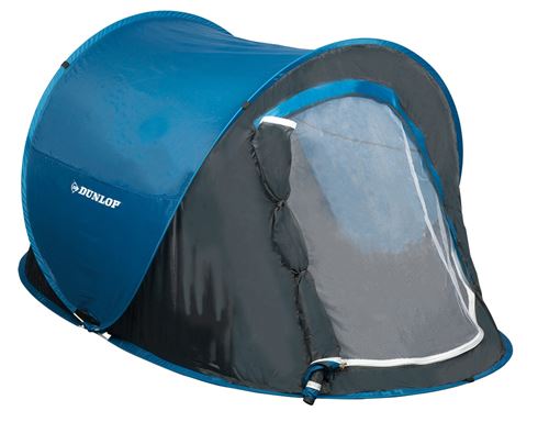 Dunlop pop-uptent simple 220 x 120 x 90 cm bleu