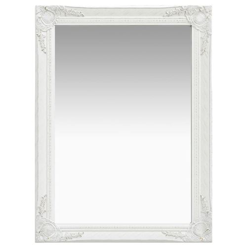 vidaXL Miroir mural style baroque 60x80 cm Blanc
