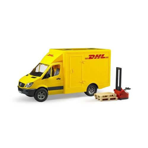 Camion dhl mercedes sprinter + tire palette - bruder - 02534 - vehicule de jeu