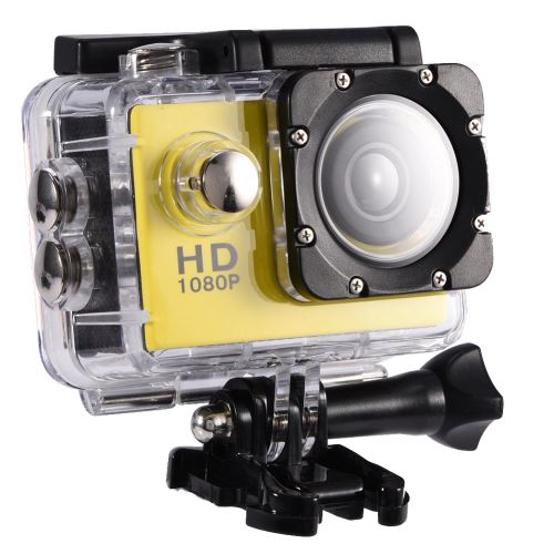 Petit Caméscope Action étanche à l'eau 2.0 '' écran haute définition Caméra DV pour activités de cyclisme sportives - Jaune