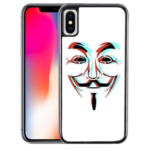 Coque pour iPhone XS anonymous 3d
