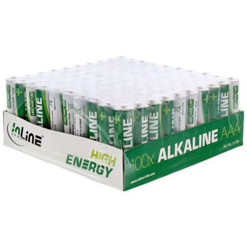 Pile alcaline haute énergie InLine®, Micro (AAA), plateau 100 pièces