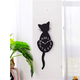 Reveil Chat Mignon Dessin Anime Creatif Se Deplacant Muet Noir Reveil Achat Prix Fnac