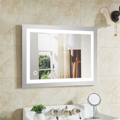 20 Sur 60 80cm 6500k Miroir Salle De Bains Avec Eclairage 22w