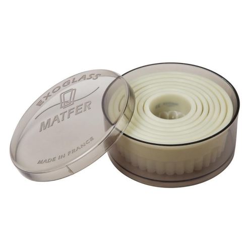 Lot d'emporte-pièces ronds cannelés exoglass matfer exoglass x10