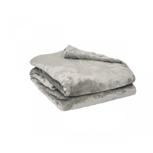 Couverture Microflanelle Grise 100% polyester 280g 240x220