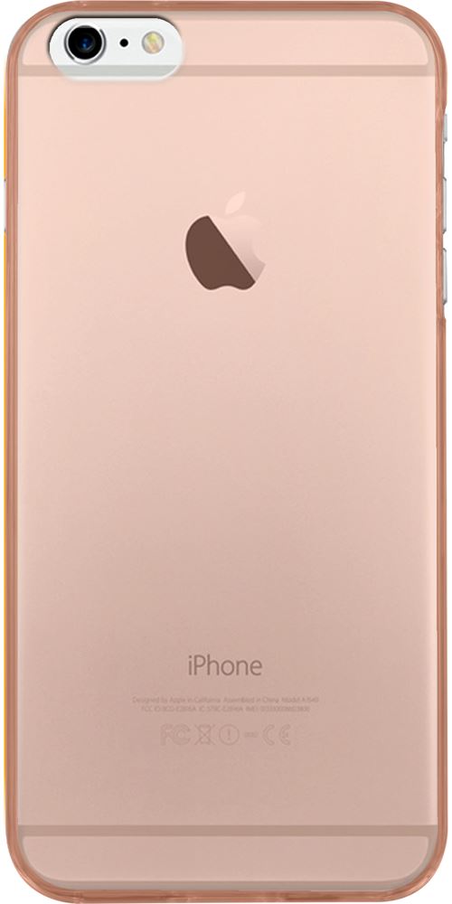 Coque rigide translucide orange fluo pour iPhone 6/6S