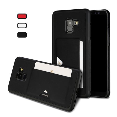 Etui en PU poche carte noir couché pour Samsung Galaxy A8 Plus (2018)