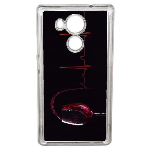 Coque Verre De Vin Électrocardiogramme Compatible Mate 8 Transparent