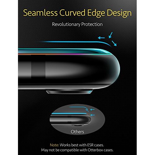 ESR, Verre Trempé iPhone 8/7, [3D + Couverture Intégrale + Protection au Max], Protection décran en Verre trempé Premium iPhone 8/7/6s/6 (4.7-Pouce) (Noir)
