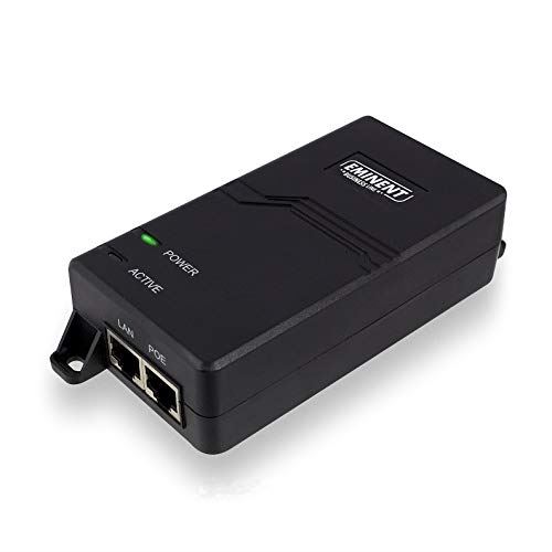 Eminent EM4438 Injecteur PoE Professionnel Gigabit PoE+ 30W, 802.3at Noir/Noir