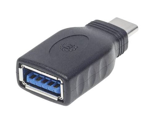 Manhattan 354646 usb 3.1 type a femelle à type c mâle adaptateur g1 (noir)
