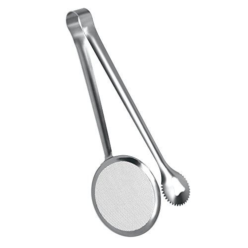 Metaltex pince écumoire de frituras, acier inoxydable, argent, 10 cm