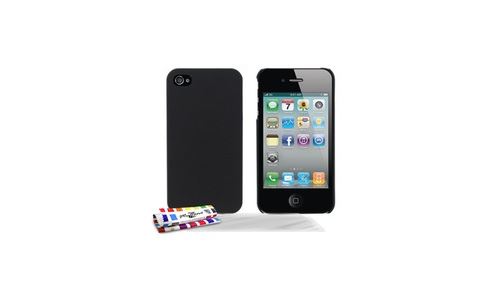 Coque Rigide le Pearls Noir + 3 Films Apple Iphone 4 / Iphone 4s