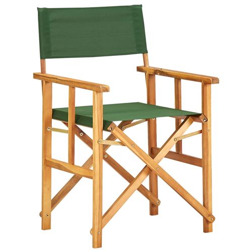 VidaXL Chaise de metteur en scène bois massif d'acacia vert