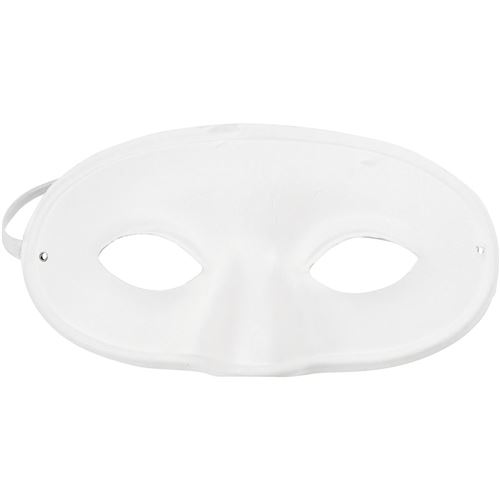 Creotime masque 9,5 x 18,5 cm pâte à papier blanche 10 pièces