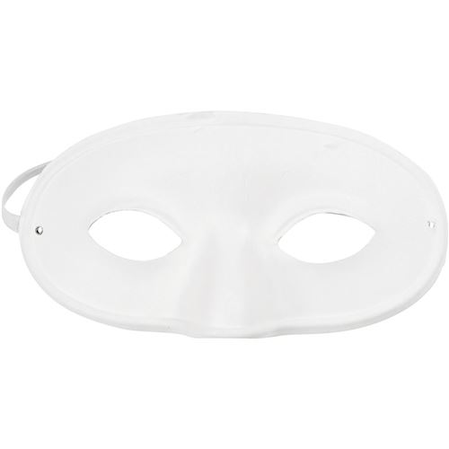 Creotime masque 9,5 x 18,5 cm pâte à papier blanche 10 pièces