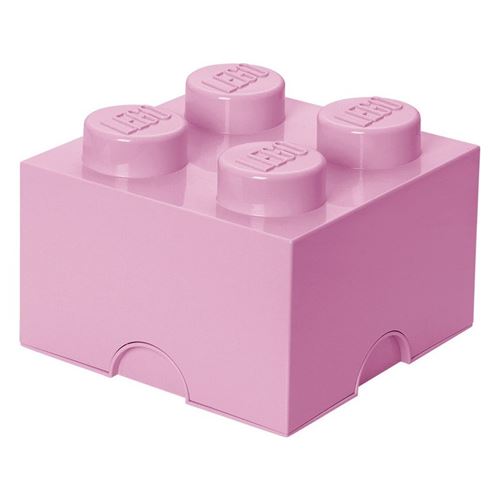 Armoire Lego Brique De Rangement 4 Plots Lego Rose Poudre