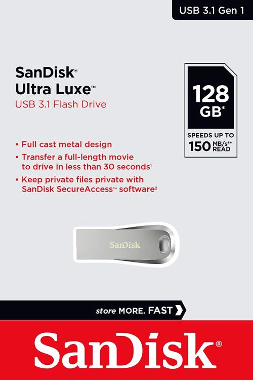 Clé USB 3.1 Type C SanDisk Ultra Luxe 128 Go - Clé USB - Top Achat