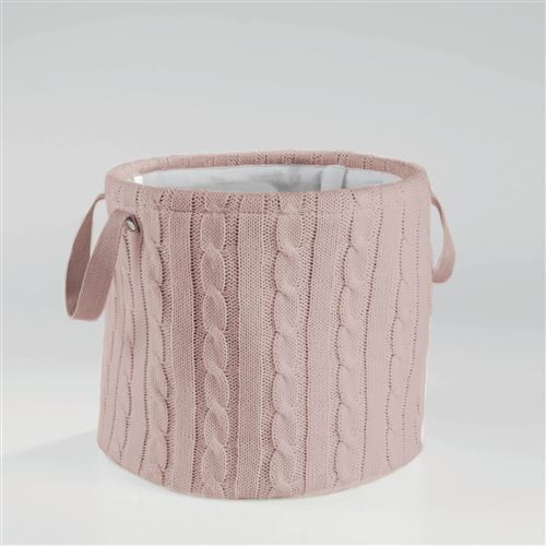 Paniere (0) 38 cm x ht 34 cm tricot lainy Rose
