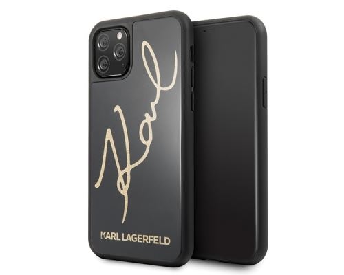 Coque Karl Lagerfeld Double Layer HC Karl Signature pour iPhone 11 Pro noir