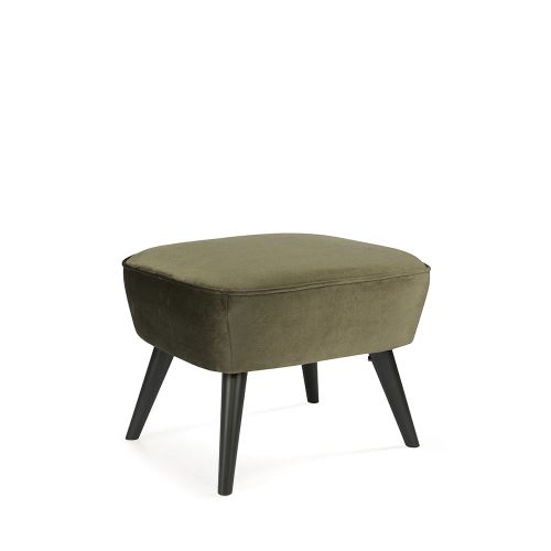 Tabouret velours Sara - Couleur - Vert kaki